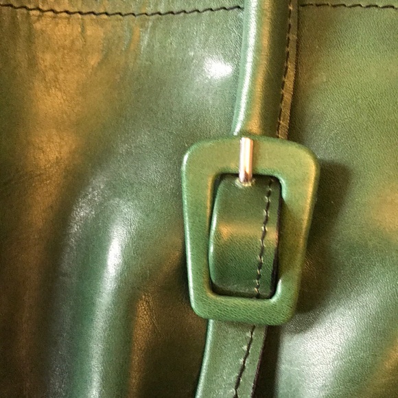 Vintage green leather handbag - Picture 14 of 14